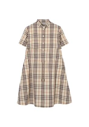 Burberry Check cotton dress - Neutrals