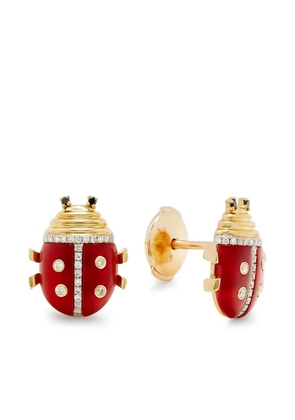 Yvonne Léon Ladybug diamond earrings - Gold