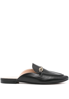 TWINSET Oval T leather slippers - Black