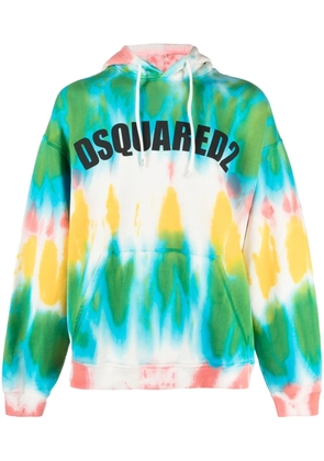 DSQUARED2 tie-dye cotton hoodie - Blue