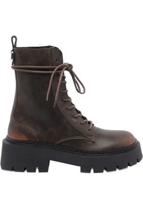 Vic Matie leather combat boots - Brown