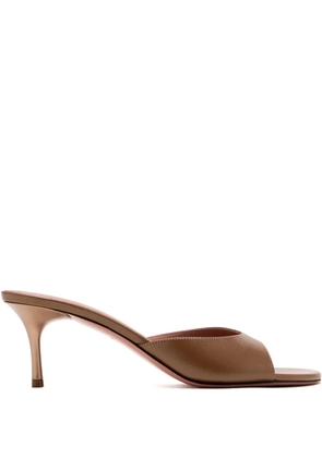 Amina Muaddi 60mm leather sandals - Brown