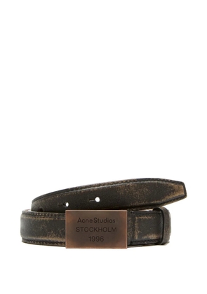 Acne Studios engraved logo belt - Brown