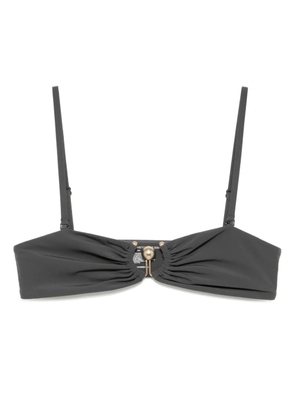 Christopher Esber ruched bandeau bikini top - Grey