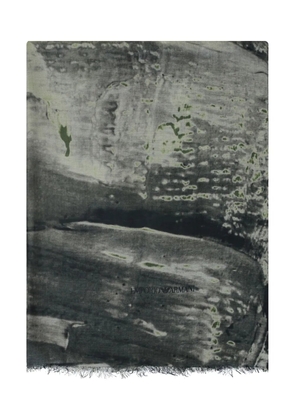 Emporio Armani abstract-pattern scarf - Black