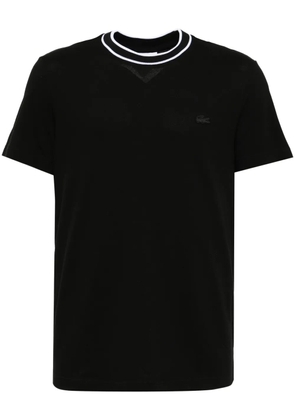 Lacoste Stretch Piqué Stripe Collar t-shirt - Black