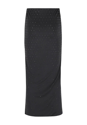THE ANDAMANE crystals-embellished skirt - Black