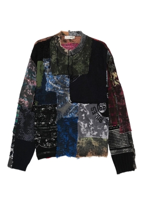 Paura Utopia patchwork sweater - Black