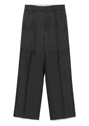 Victoria Beckham panelled-design trousers - Grey