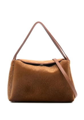 Themoirè clasp-fastening tote bag - Brown