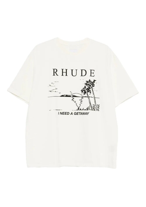 RHUDE graphic-print T-shirt - Neutrals