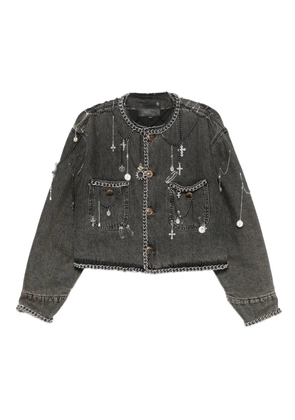 R13 appliqué-embellished jacket - Grey
