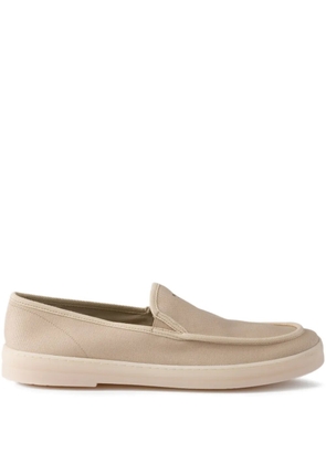 Prada logo-printed loafers - Neutrals