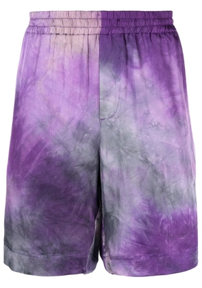 MSGM tie-dye track shorts - Purple