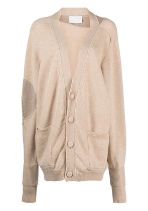 Ramael panelled-design cashmere-blend cardigan - Neutrals