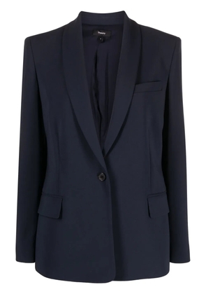 Theory single-breasted shawl-lapels blazer - Blue
