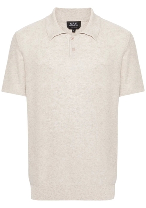 A.P.C. Jay open-knit polo shirt - Neutrals