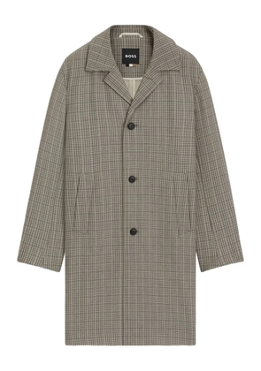 BOSS checked single-breasted coat - Neutrals