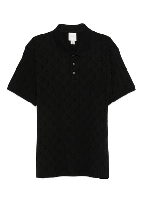 Calvin Klein logo-jacquard polo shirt - Black