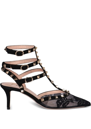 Valentino Garavani Rockstud lace stud pumps - Black