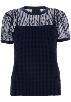 Givenchy polka dot tulle t-shirt - Blue