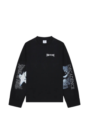 VETEMENTS graphic-ptiny long-sleeve T-shirt - Black