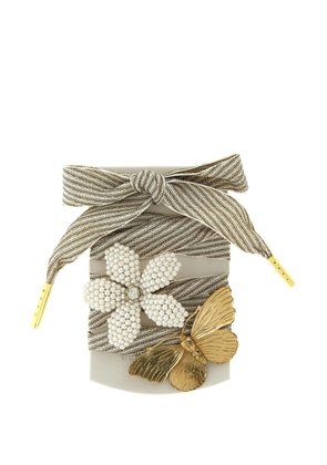 Golden Goose embroidered bead butterfly shoe accessories - Neutrals