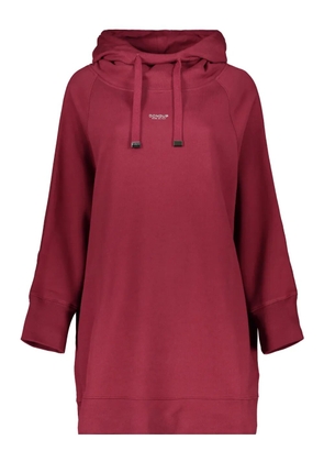 DONDUP longline cotton hoodie - Red