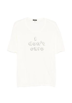 R13 I Don't Care graphic-print T-shirt - Neutrals