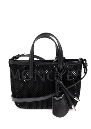 Moncler logo-lettering tote bag - Black