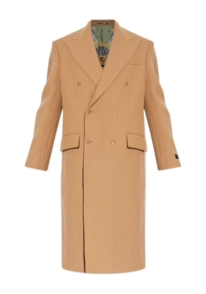 Versace double-breasted button coat - Neutrals