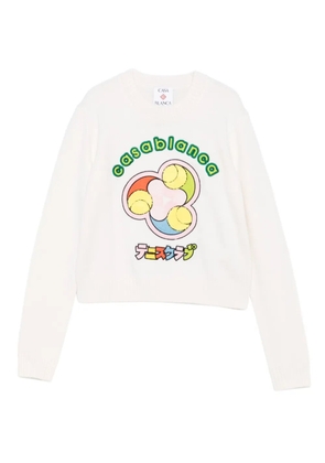 Casablanca Tennis Ball sweater - White