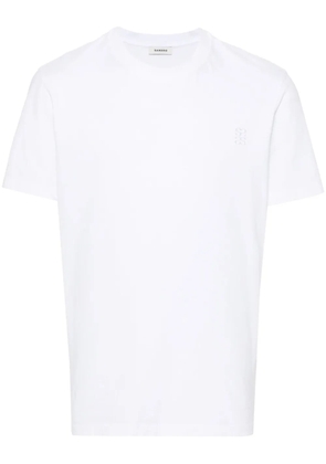 SANDRO logo-embroidered cotton T-shirt - White
