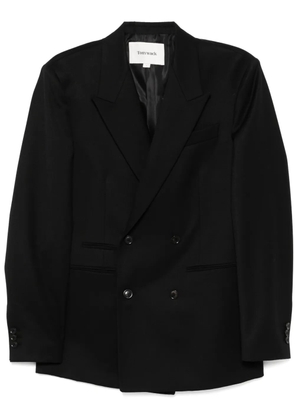 TONYWACK double-breasted twill blazer - Black