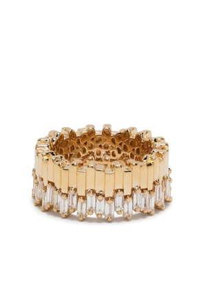 Suzanne Kalan 18kt yellow gold Midi Stacker diamond eternity ring