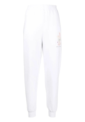 Stella McCartney graphic-print tapered track pants - White