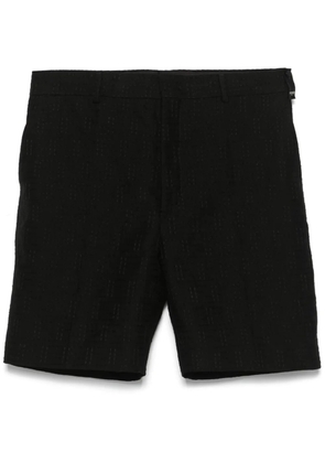 FENDI FF-jacquard bermudas shorts - Black