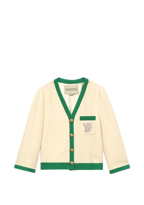 Valentino Garavani V-neck embroidered jacket - Neutrals