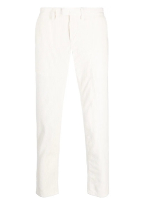 DONDUP fine-ribbed tapered trousers - White