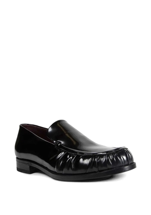 Lardini gathered-detail loafers - Black