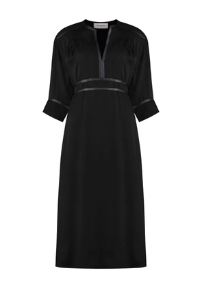 Yves Salomon crepe midi dress - Black