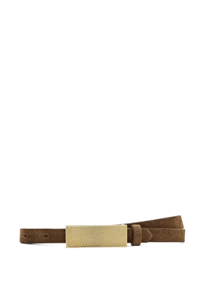 L'Agence Elyse leather belt - Brown