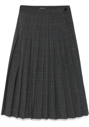 Balenciaga checked midi skirt - Grey