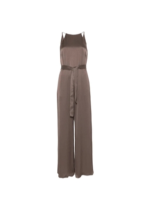 Peserico V-back jumpsuit - Brown