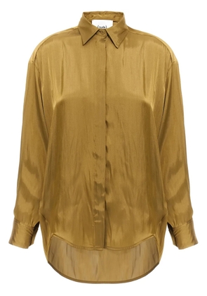 Nude satin shirt - Gold