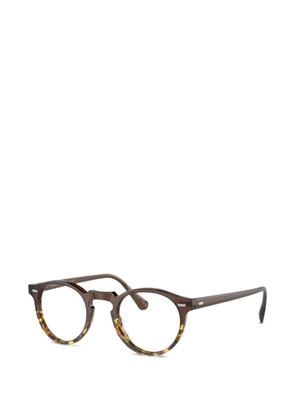 Oliver Peoples Gregory Peck round-frame glasses - Brown