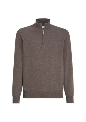 Brunello Cucinelli half-zip sweater - Brown
