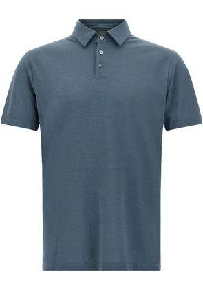 Zanone cotton polo shirt - Blue