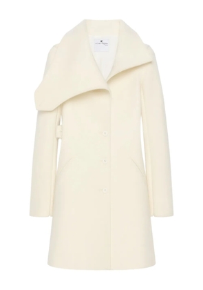 Courrèges asymmetrical-collar coat - Neutrals