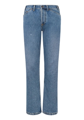 Moschino logo-patch jeans - Blue